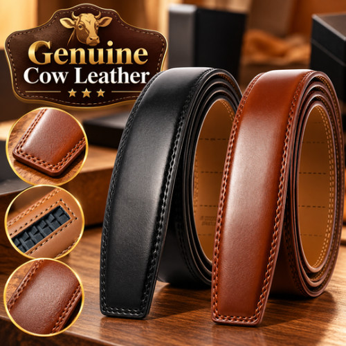 Mens genuine cow leather belt - mens,