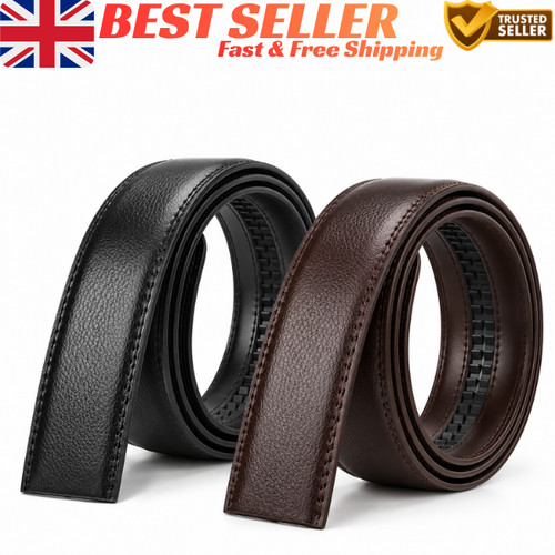 Men leather ratchet belt - leather,