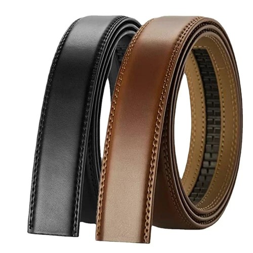 Leather belt strap - leather, 110-135cm