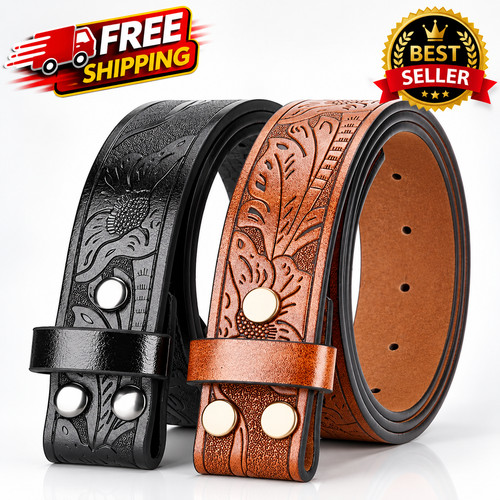 Men leather belt - leather,