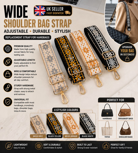 Wide shoulder bag strap - shoulder,